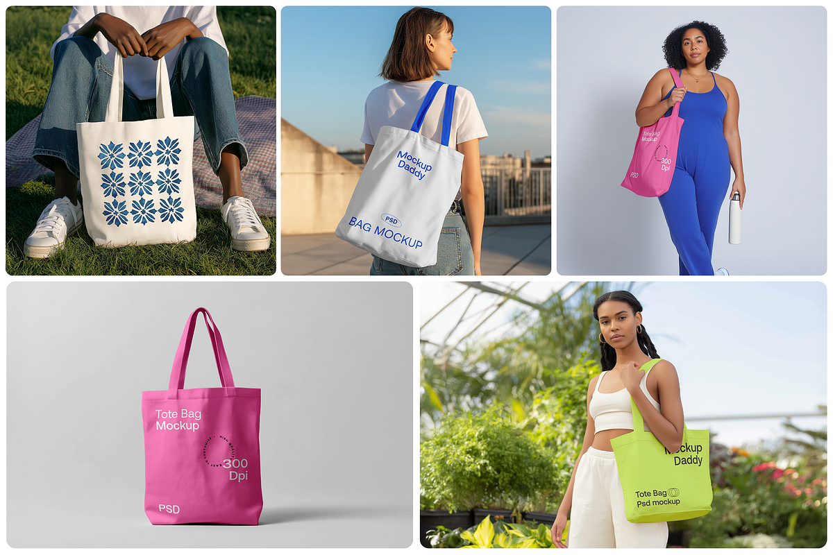 Insanely Realistic Tote Bag Mockup, a Product Mockup by Mockupdaddy (Photo 4 of 31)