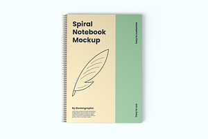 Spiral Notebook Mockup A4 - 8 Views