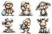 Whimsical Easter Animal Clipart, an Illustration by Libby Wishes (Thumbnail 4 of 9)