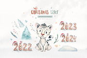 70% off Watercolor Christmas Bundle, an Animal Illustration by Peace ART (Thumbnail 30 of 37)