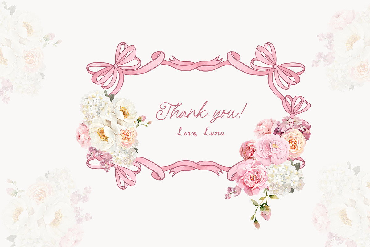 Rose Pink Watercolor Floral, a Decorative Illustration by Lana Elanor (Photo 14 of 14)