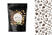 Hard nut graphic design set, a Food Illustration by handsketched (Thumbnail 3 of 18)