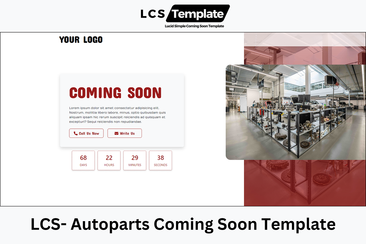 LCS Coming Soon Template, a Landing Page Template by Lucid_Solutions (Photo 5 of 8)