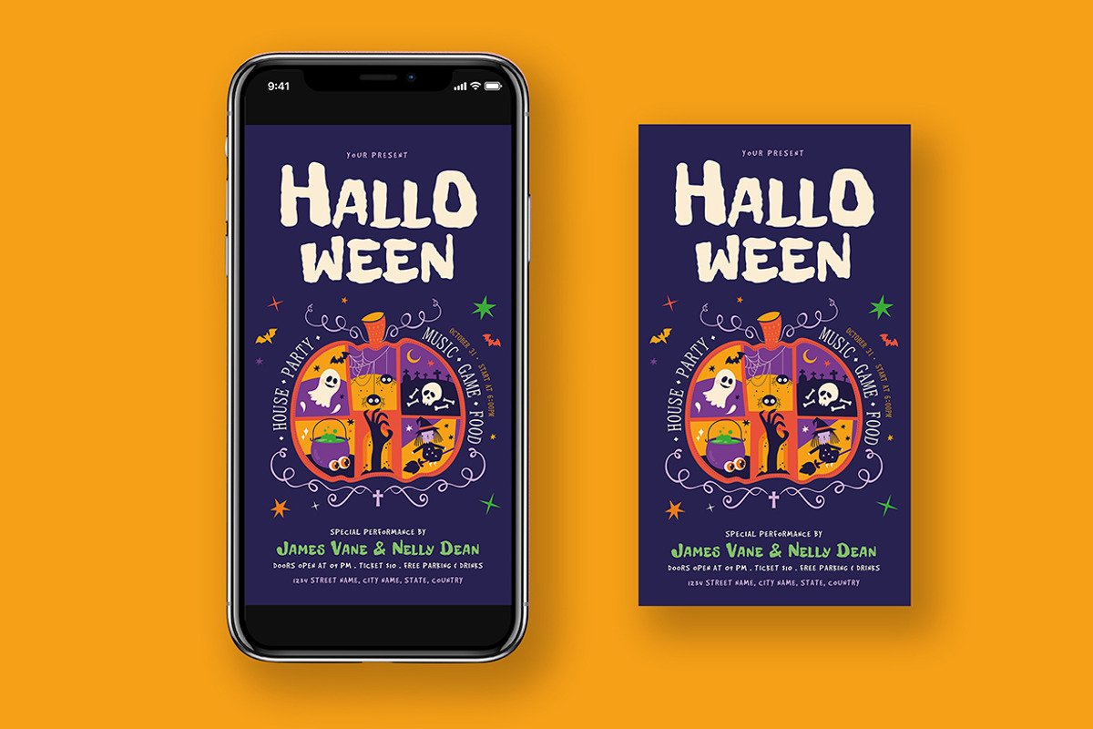 Halloween House Party, a Flyer Template by Esui Studio (Photo 2 of 4)