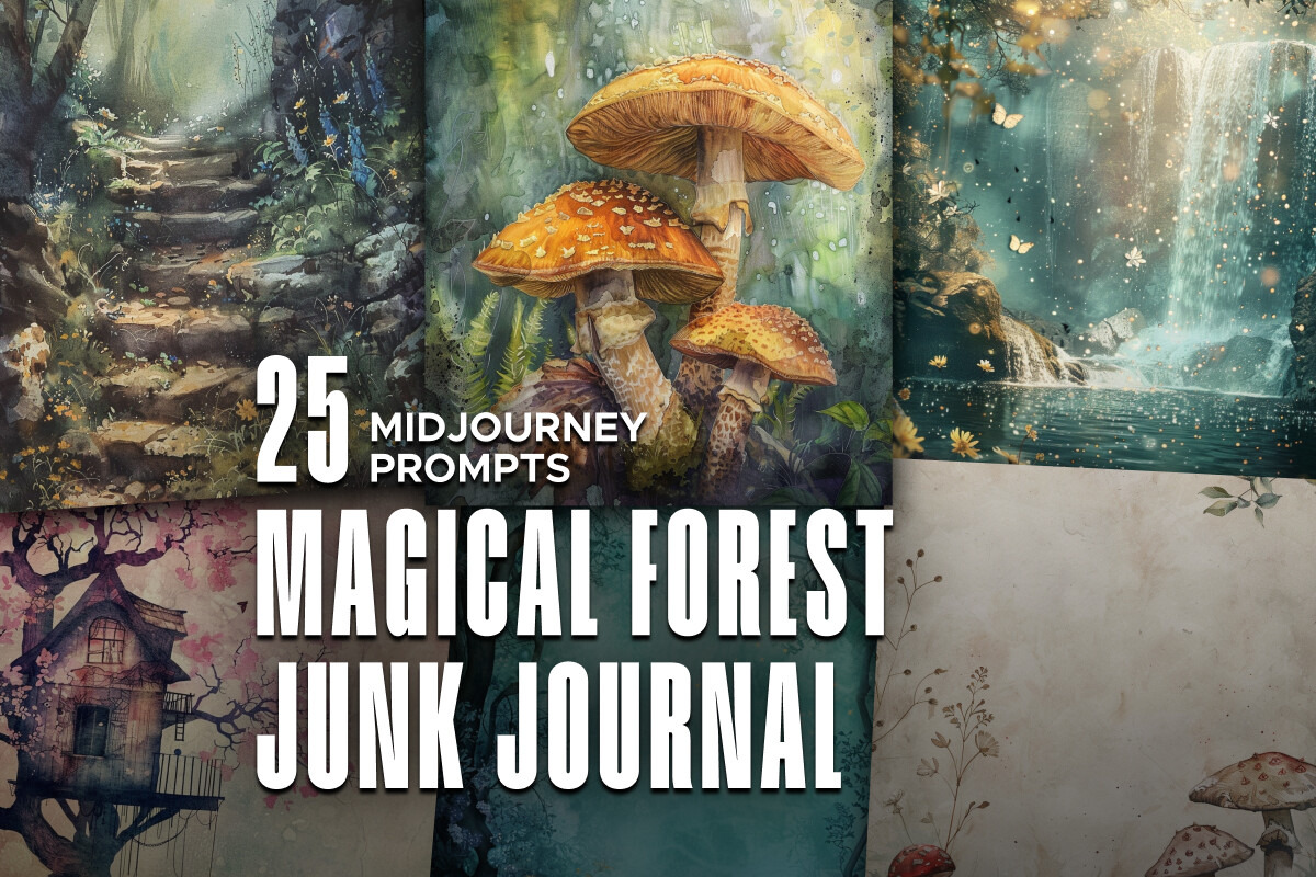 Magical Forest Junk Journal Prompts, an Object Graphic by MadeByAI Studio (Photo 1 of 5)