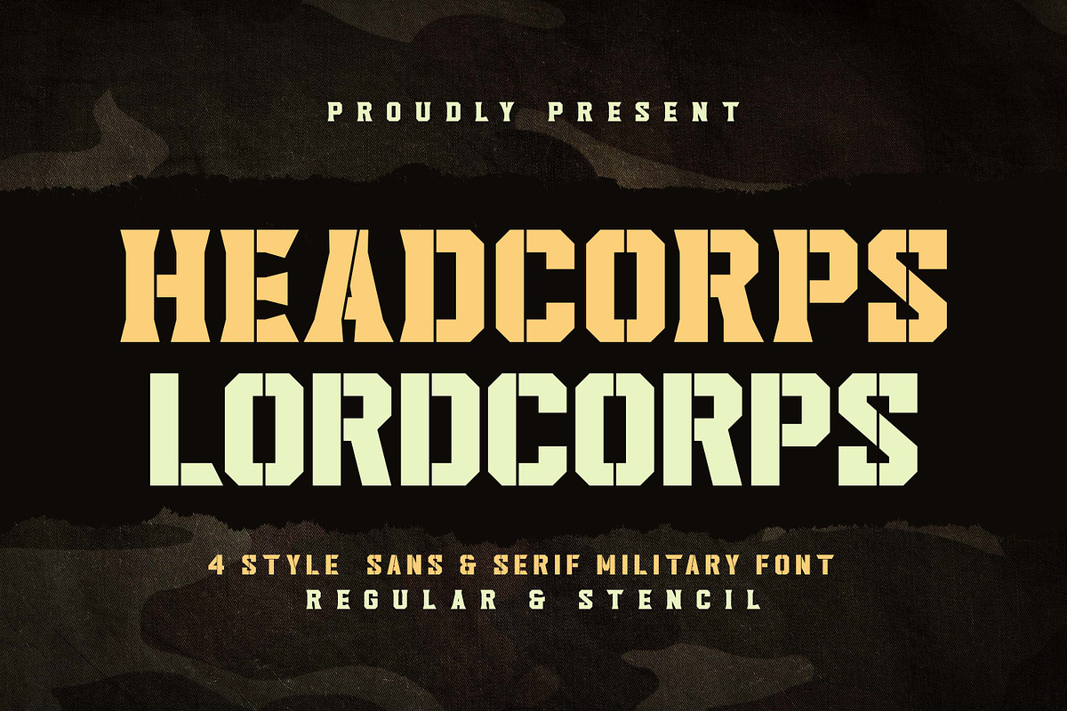 Headcorps & Lordcorps /Military Font, a Sans Serif Font by Almarkhatype (Photo 21 of 21)