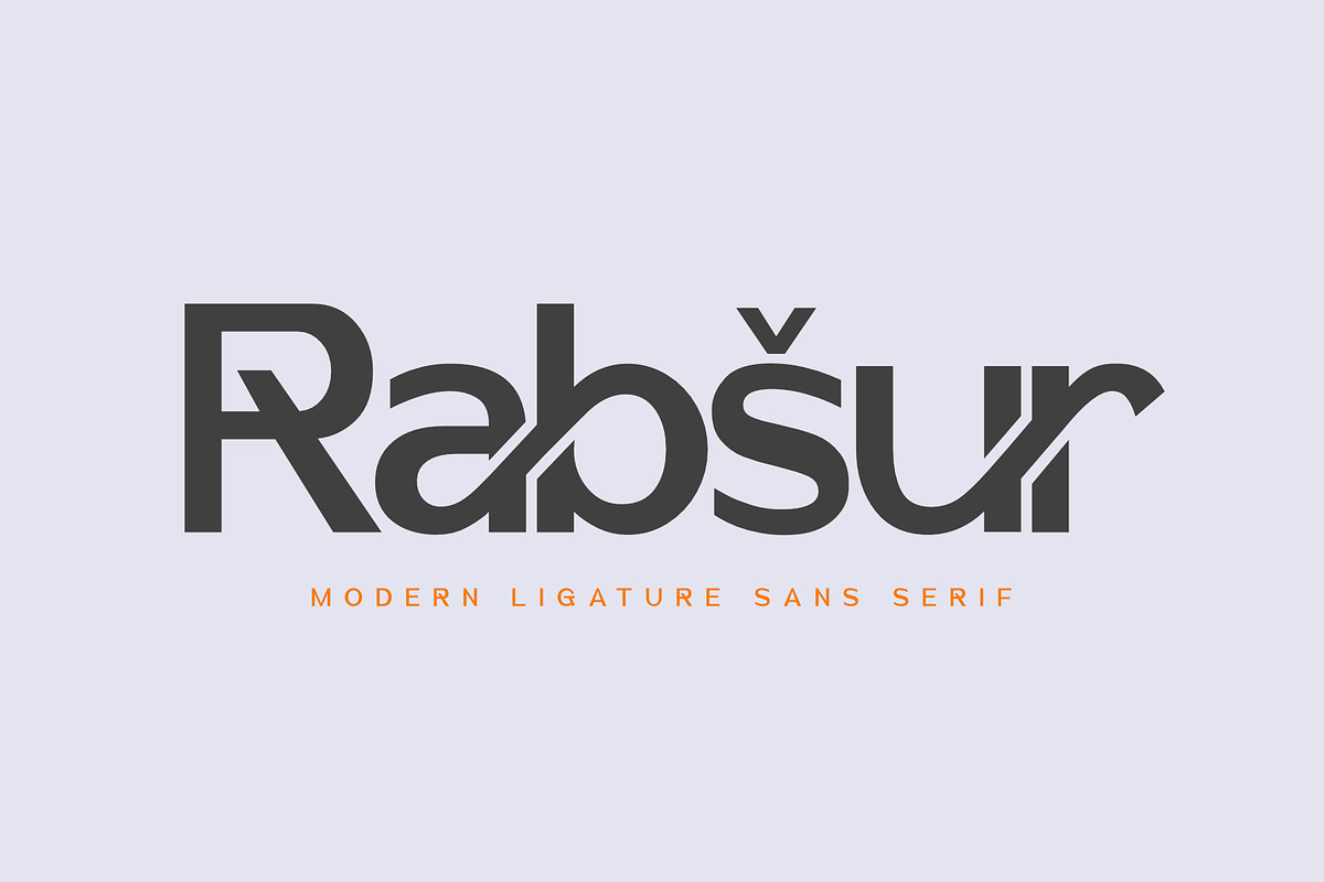 Rabsur - Modern Ligatures Sans, a Sans Serif Font by Sealoung (Photo 1 of 11)