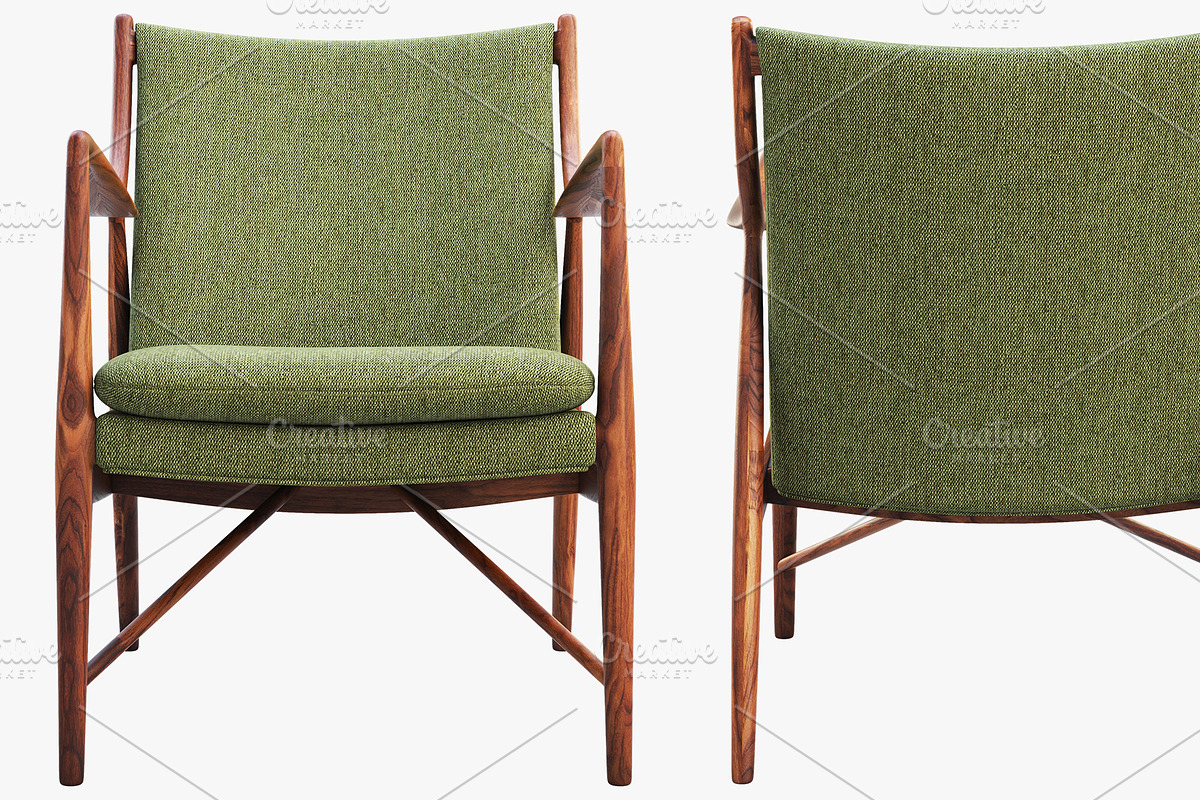 FJ 45 easy chair model 45 3d model, a Furniture 3D Model by 3dmitruk (Photo 4 of 8)