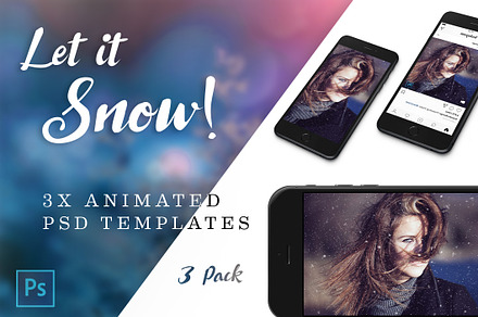 Animated Snow - Photoshop Templates, a Social Media Template by BranderDesigns