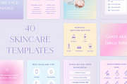 Skincare Instagram Templates | Canva, a Social Media Template by Blog&Glow (Thumbnail 1 of 8)