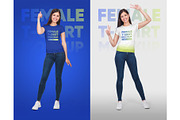 Female T-Shirt Mockups Vol 5 Part 2, a Shirt Mockup by Hi, Mock-Up! (Thumbnail 8 of 10)