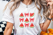 Coquette Watermelon Bows Summer PNG, an Illustration by Sublimation Artist (Thumbnail 2 of 9)