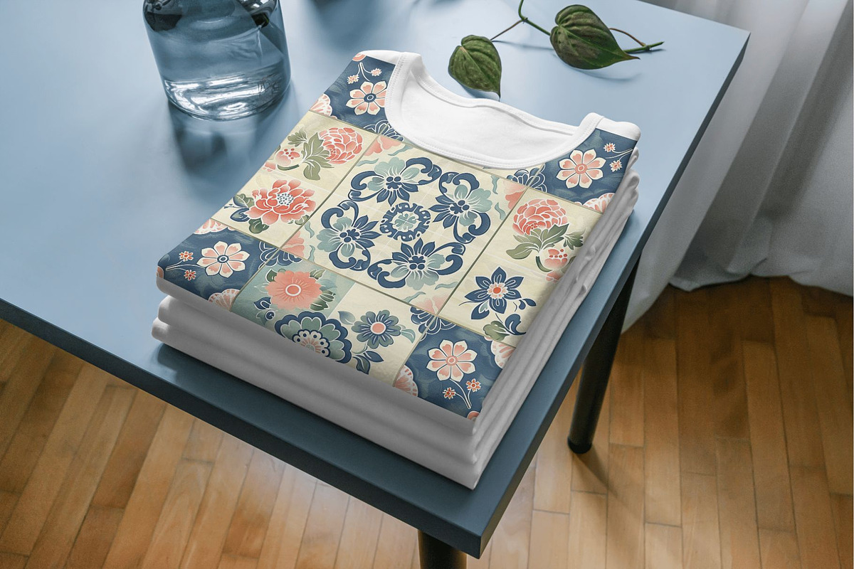 12 Japanese Mosiac Seamless Patterns, a Pattern Graphic by Inknfolly (Photo 4 of 7)