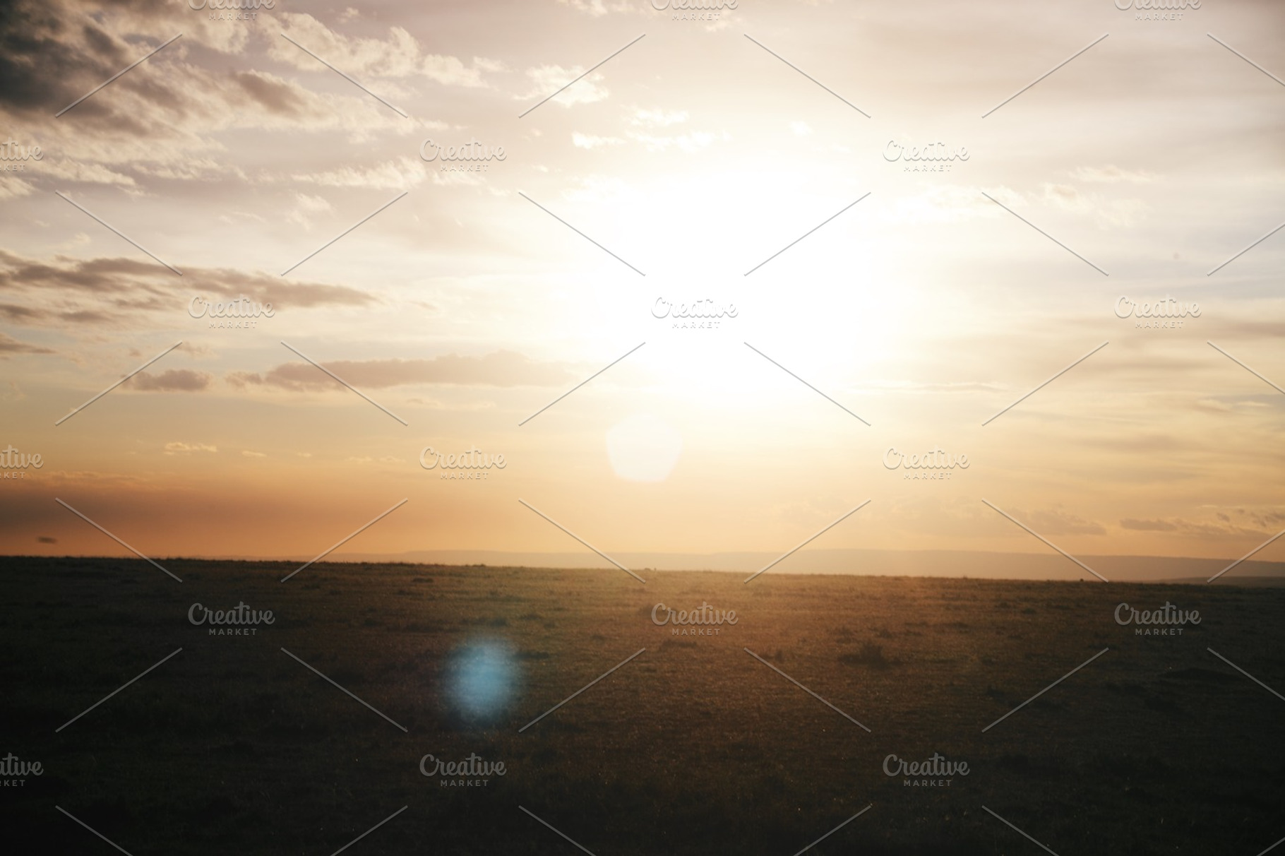 Masai Mara Sunset Stock Photograph