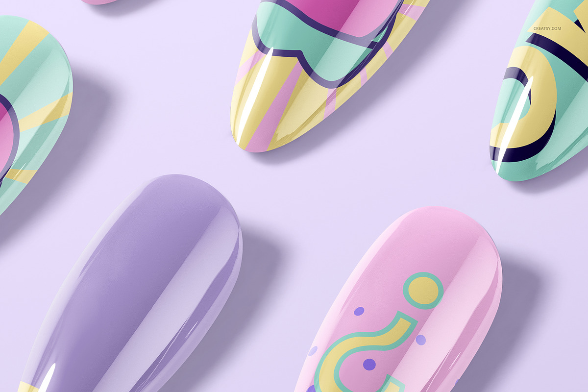 Nail Tips Mockup Set, a Merchandise Mockup by creatsy5 (Photo 9 of 11)