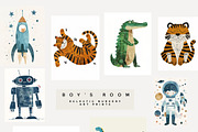 BOY'S ROOM NURSERY PRINTS, a Background Graphic by Lana Elanor (Thumbnail 7 of 11)