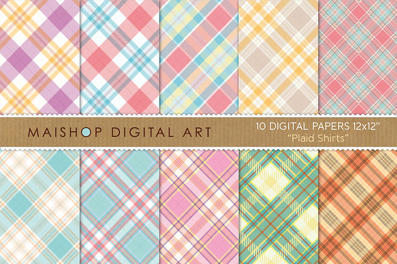 Digital Papers Plaids preview 4