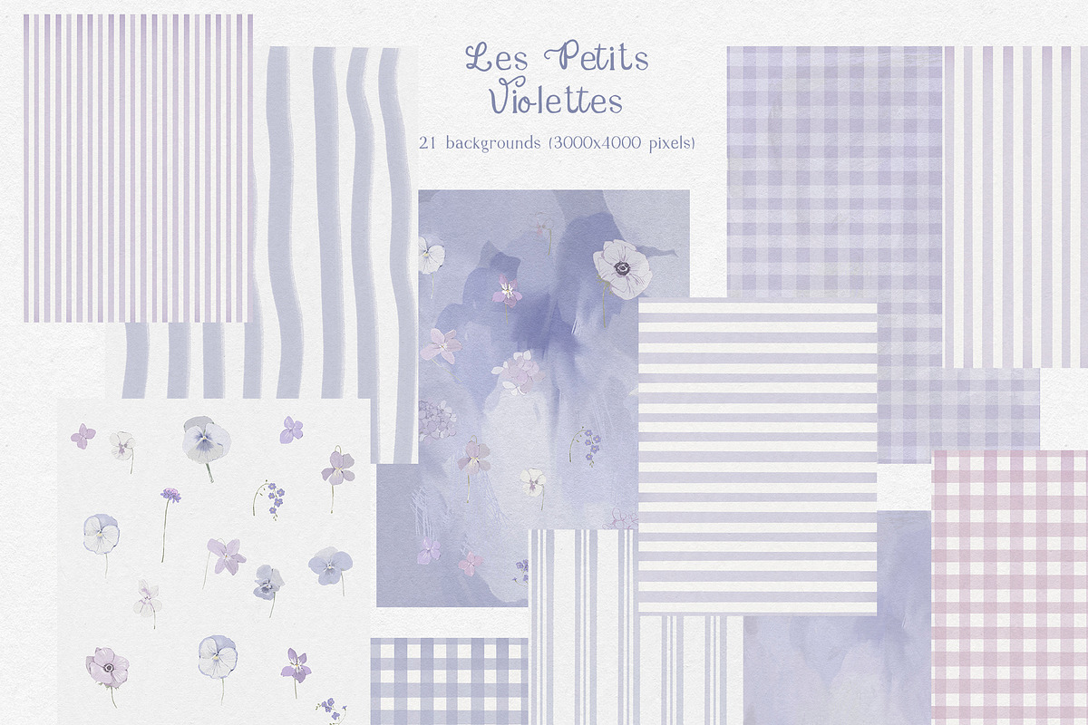 Purple Cottagecore Flowers PNG, a Decorative Illustration by whiteheartdesign (Photo 12 of 17)