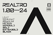 Realtro - Modern Font Family 8Styles, a Sans Serif Font by Studio Siv (Thumbnail 1 of 12)