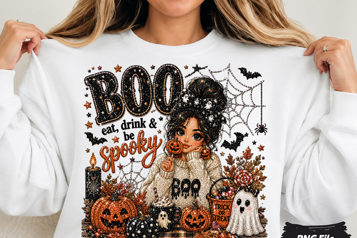 Halloween Boo Girl Glitter SpookyPNG, an Object Illustration by DreamCafeArt (Photo 1 of 6)