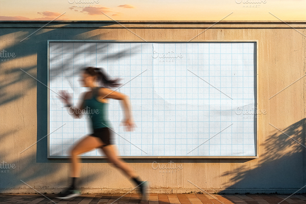 Outdoor Sunset Wall Billboard Mockup, an Advertising Mockup by smishura (Photo 5 of 5)