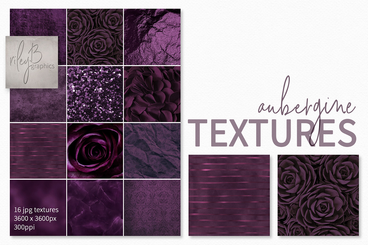 Aubergine Textures, a Texture Graphic by rileyBgraphics (Photo 1 of 8)
