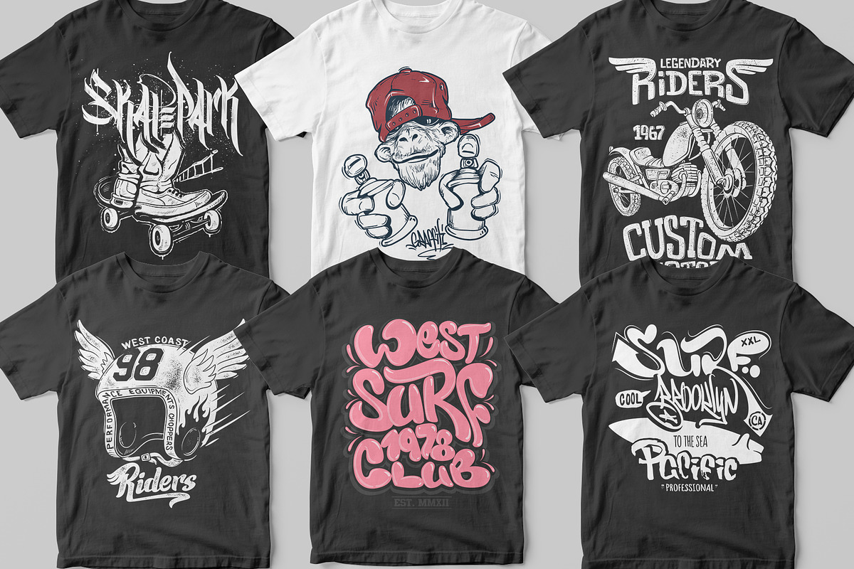 100 T-shirt designs, a Sport Illustration by Urbanshop (Photo 3 of 18)