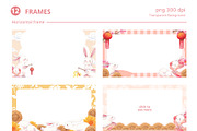 Mid-Autumn Festival & White Rabbit, an Animal Illustration by CreativeValuation (Thumbnail 4 of 17)