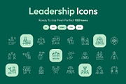 Leadership Icon Art Set, an Outline Icon by Prosymbols (Thumbnail 1 of 8)