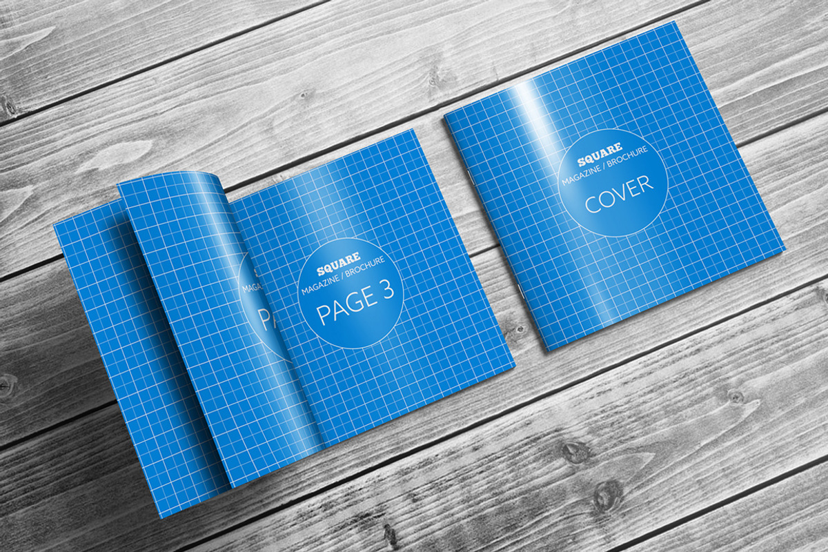 Square Magazine / Brochure Mock-Ups, a Print Template by Kongkow (Photo 1 of 7)