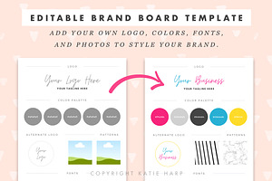 Brand Board Template For Canva