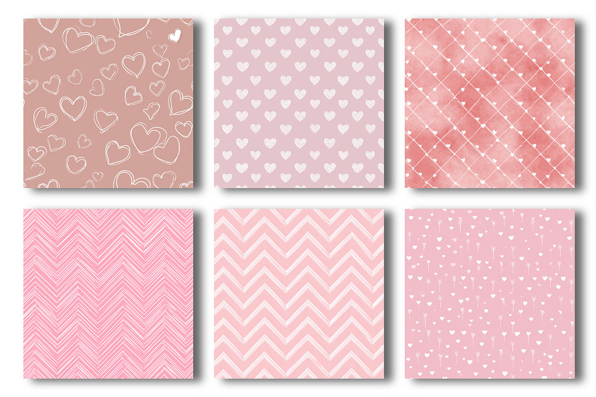 Valentine's Day Seamless Patterns, an Illustration by OK Design (Photo 2 of 3)