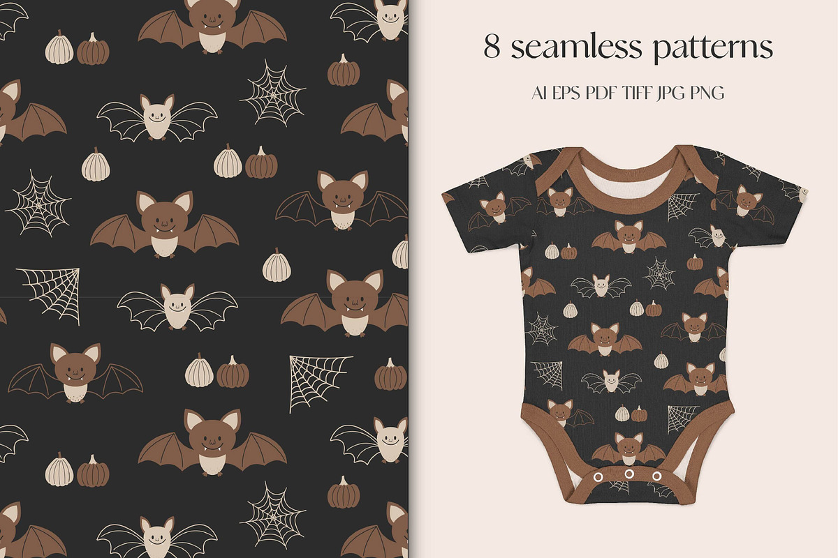 Halloween bat clipart, a Seasonal Illustration by EltaMaxArt (Photo 4 of 6)