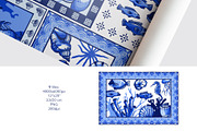 Nautical Delft Blue Collection, a Pattern Graphic by ArtPavo (Thumbnail 8 of 12)