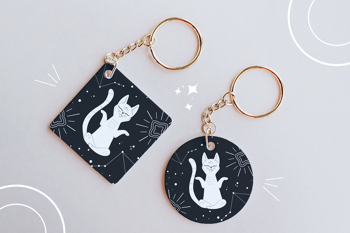 Zodiac Cats.Mystic astrology clipart, an Animal Illustration by Samnay Arts (Photo 13 of 16)