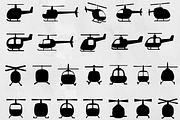 Helicopter Silhouette SVG, a Transportation Illustration by newminddesign (Thumbnail 1 of 4)