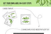 Fruit&berry clipart + label template, a Decorative Illustration by Pikovit (Thumbnail 6 of 13)