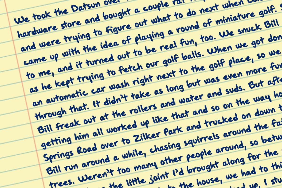 Oak Street, a heavy handwritten font preview 3