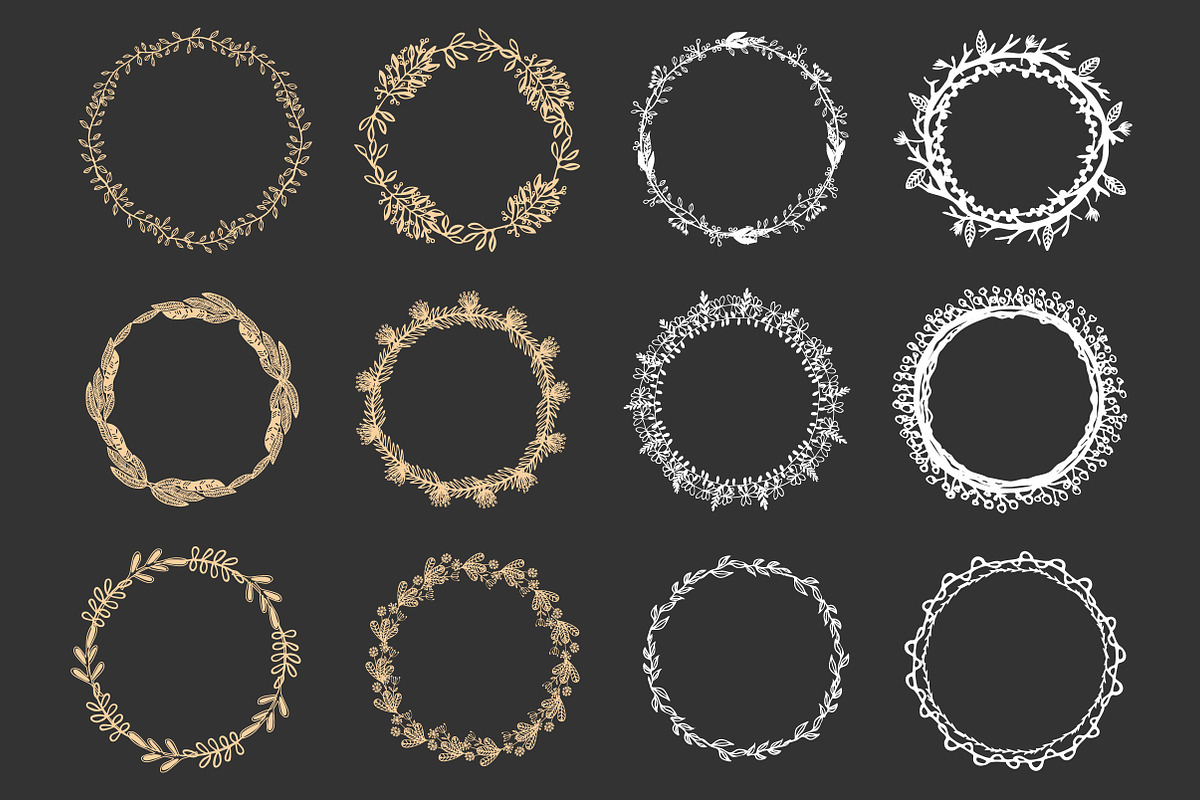 Hand drawn Floral Clipart Collection, a Background Graphic by IRSYART (Photo 14 of 18)