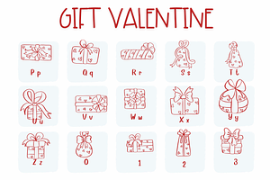 Gift Valentine Symbols Fonts