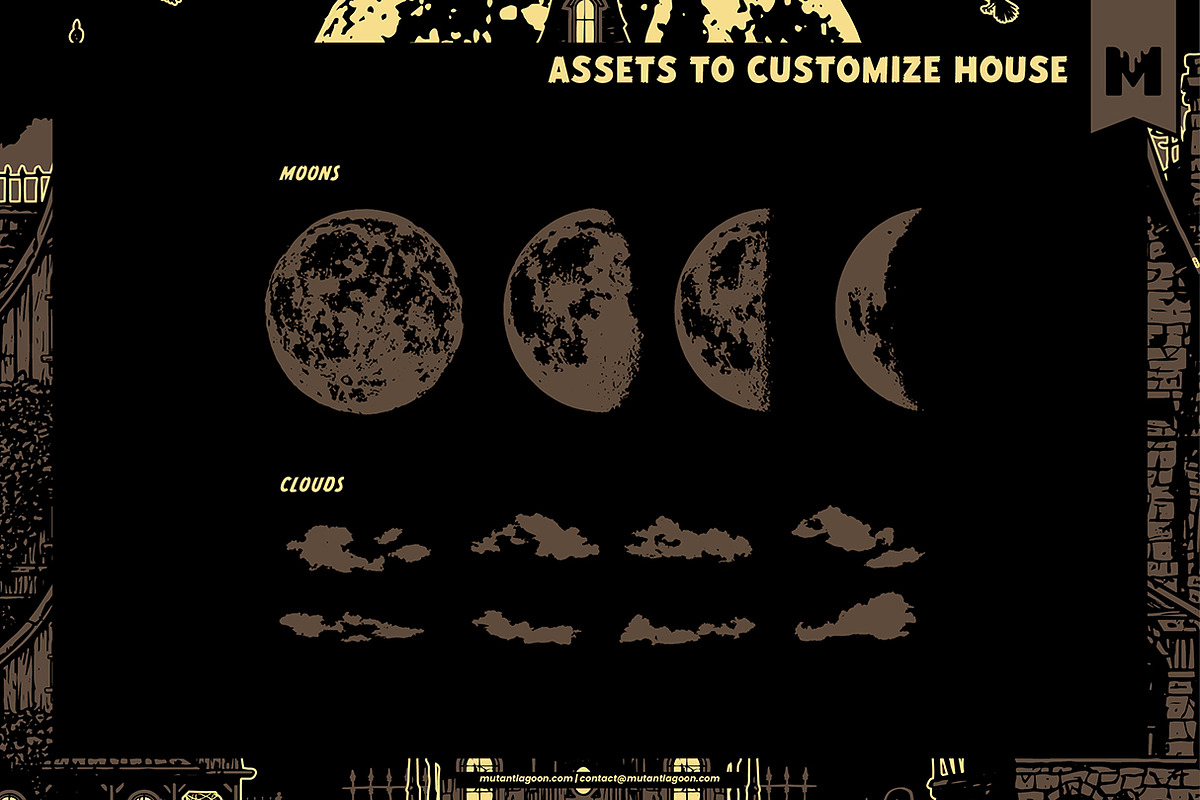 Customizable Haunted House Kit, a Branding & Logo Template by Mutant Lagoon (Photo 7 of 9)