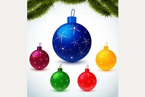 Christmas Colorful Balls Set