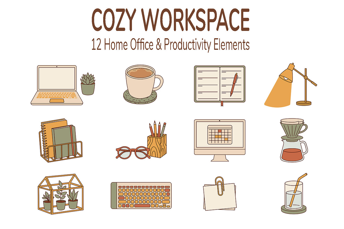 Cozy Autumn Hygge Clipart Vector, an Object Graphic by IrenKlm (Photo 5 of 10)
