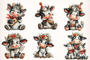 Whimsical Quirky Cow Clipart Png, a Transportation Illustration by Digital Artistic99 (Thumbnail 2 of 7)