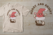Christmas Santa Hat Vintage Cartoon, an Illustration by vectstudio (Thumbnail 3 of 5)