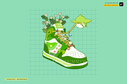 Procreate Kawaii Sneaker Brush Pack, a Brush Add-On by Artbykimmyw (Thumbnail 4 of 9)