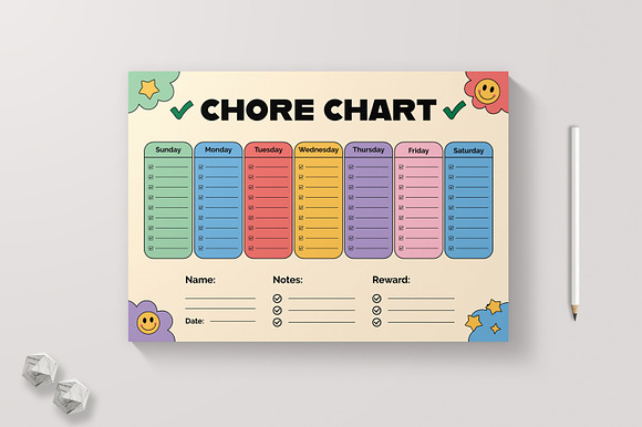Chore Chart Landscape Template preview 7