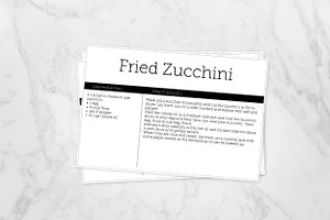 Black & White Editable Recipe Card