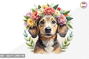 Dog Wearing Flower Crown Bundle, a Graphic by crative8112 (Thumbnail 3 of 8)