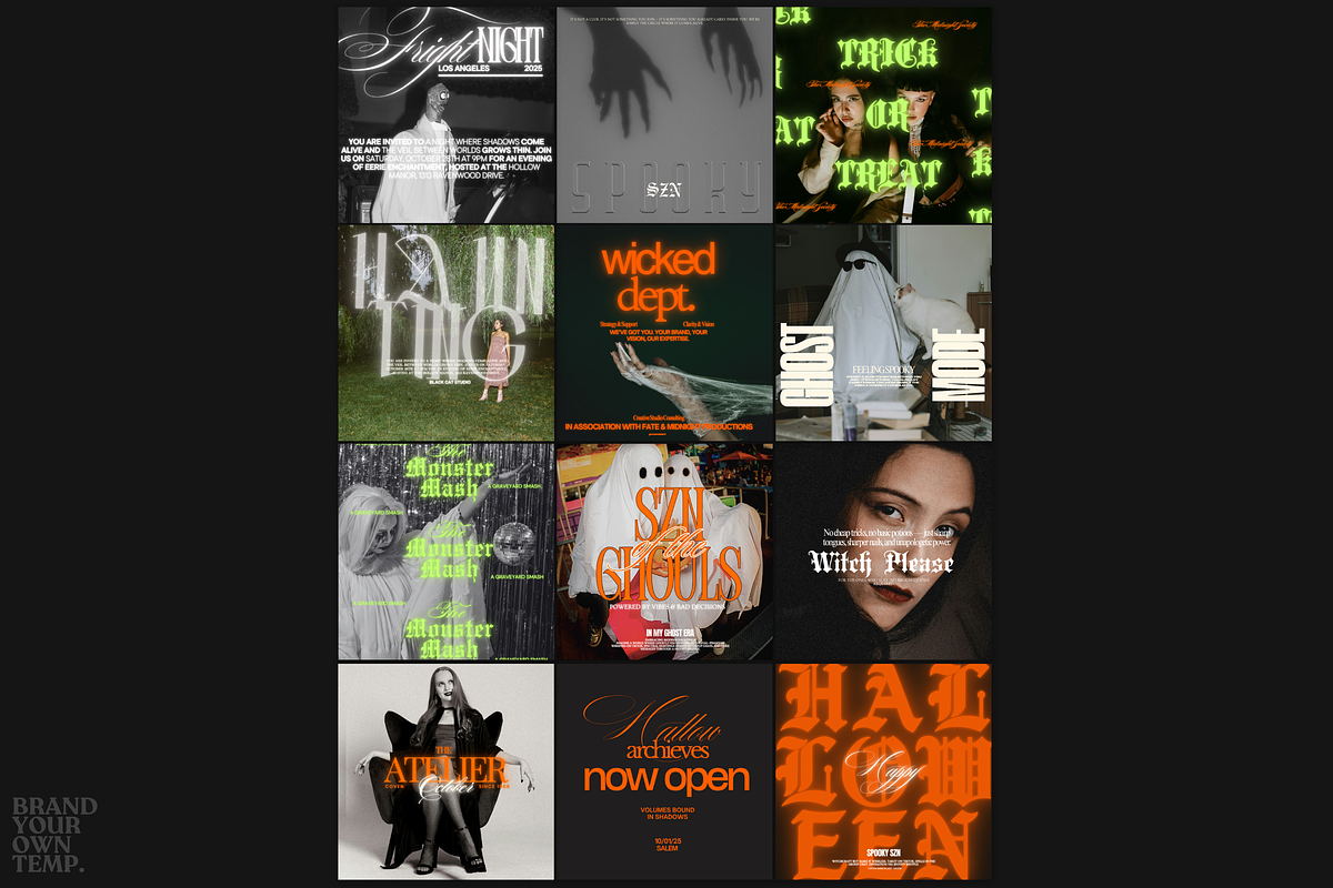 Halloween Canva Template Set 5, a Templates & Theme by BYOTstudios (Photo 3 of 12)